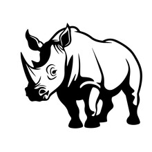 Rhino Silhouette Illustration 