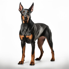 Sticker - Portrait of the Black Dobermann