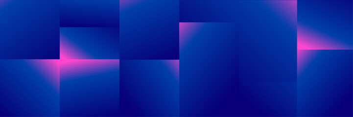 Wall Mural - Abstract blue Geometric banner design background.