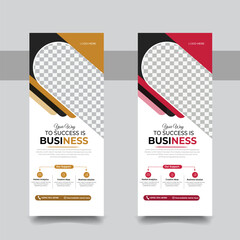 Corporate Business stand banner, editable roll up banner vector template. corporate Roll up background for Presentation. Vertical roll up, x-stand, exhibition display, Retractable banner stand