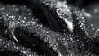 glitter black fabric macro