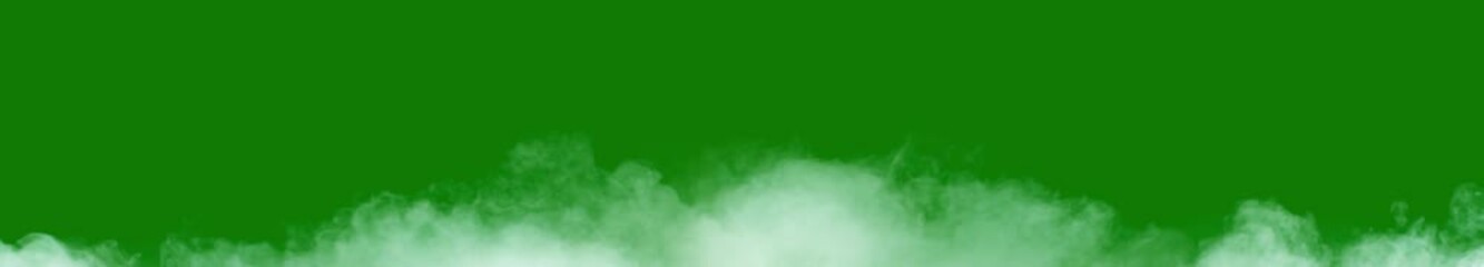 steam. white cloud. white smoke isolated on green screen background