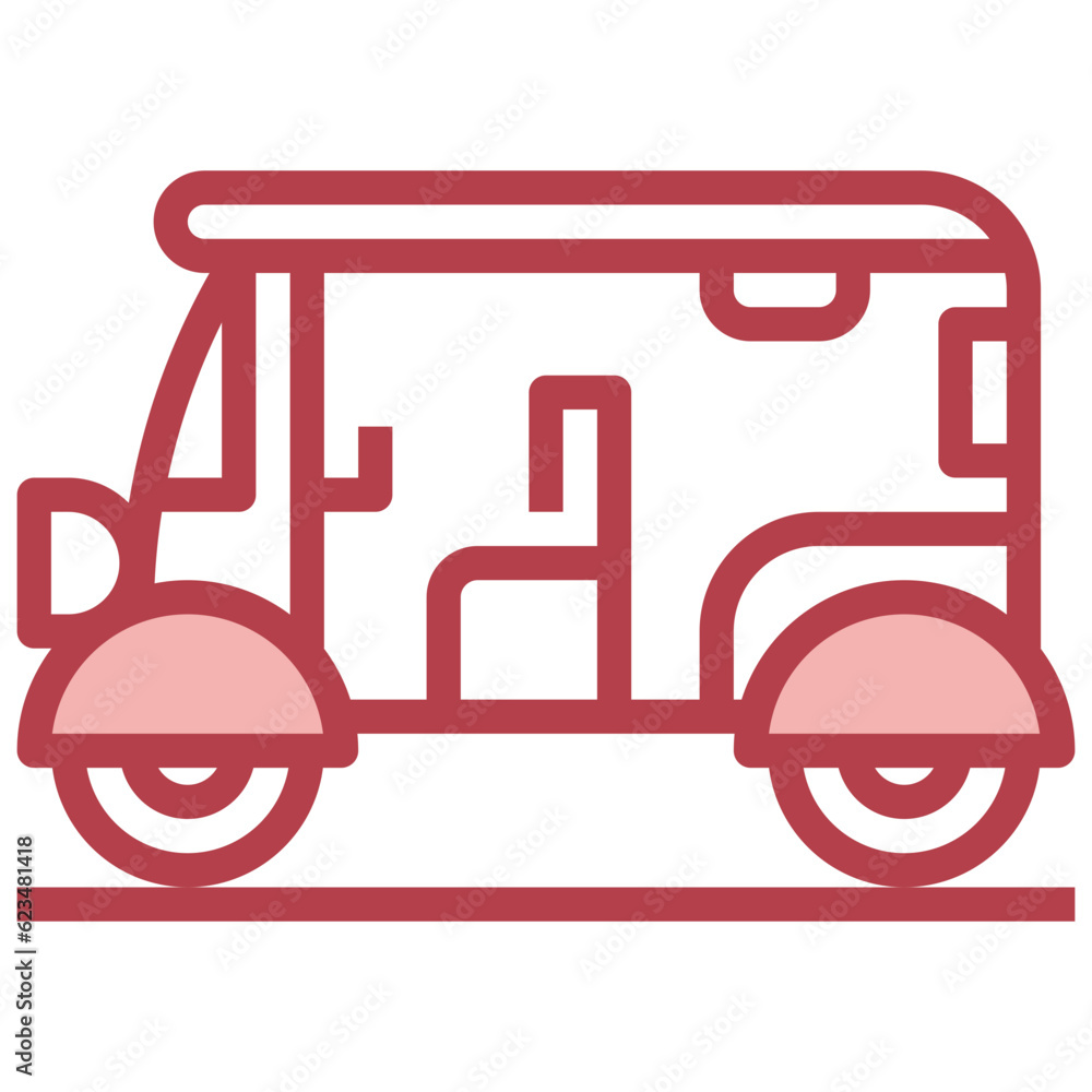 AUTO RICKSHAW line icon,linear,outline,graphic,illustration Stock ...