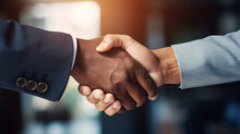 A Close-up Of A Handshake Between Two Business Partners, Signifying Trust And Collaboration Generative AI