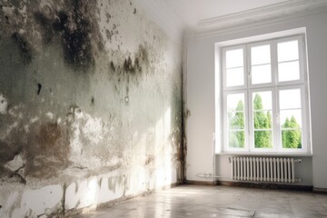 Allergic to mold, old dirty wall.