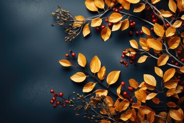 Wall Mural - multicolored leaves. generative ai