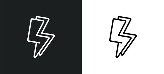 Wall Mural - lightining icon isolated in white and black colors. lightining outline vector icon from user interfa