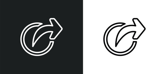 Wall Mural - share icon isolated in white and black colors. share outline vector icon from user interface collect
