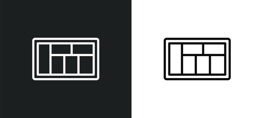 Wall Mural - layout icon isolated in white and black colors. layout outline vector icon from user interface colle