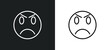 © Farahim - angry smile icon isolated in white and black colors. angry smile outline vector icon from user interface collection for web, mobile apps and ui.