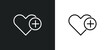 add to favorite icon isolated in white and black colors. add to favorite outline vector icon from user interface collection for web, mobile apps and ui.
