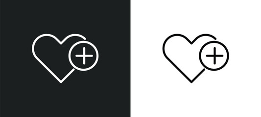 Wall Mural - add to favorite icon isolated in white and black colors. add to favorite outline vector icon from us