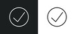 © Farahim - check box icon isolated in white and black colors. check box outline vector icon from user interface collection for web, mobile apps and ui.