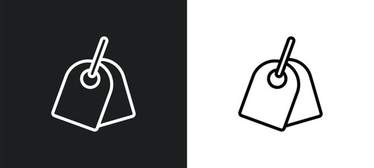 Wall Mural - labels icon isolated in white and black colors. labels outline vector icon from user interface colle