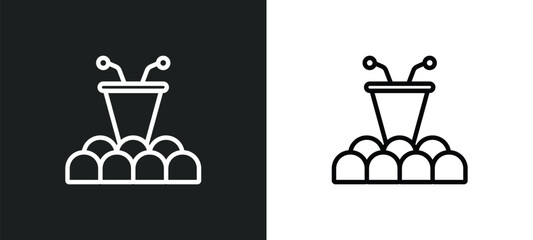 Wall Mural - conference hall icon isolated in white and black colors. conference hall outline vector icon from us