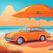 © Ardiansyah - retro car on the beach