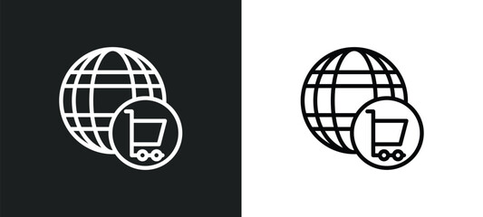 Wall Mural - cart interface icon isolated in white and black colors. cart interface outline vector icon from user