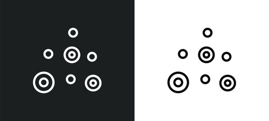 Wall Mural - scatter circle icon isolated in white and black colors. scatter circle outline vector icon from user interface collection for web, mobile apps and ui.