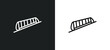 funicular railway icon isolated in white and black colors. funicular railway outline vector icon from transportation collection for web, mobile apps and ui.