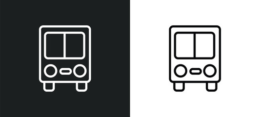 Wall Mural - public transport icon isolated in white and black colors. public transport outline vector icon from transport collection for web, mobile apps and ui.