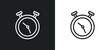 timer round clock icon isolated in white and black colors. timer round clock outline vector icon from tools and utensils collection for web, mobile apps and ui.