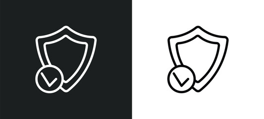 safe shield protection icon isolated in white and black colors. safe shield protection outline vector icon from technology collection for web, mobile apps and ui.