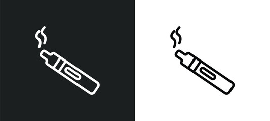 Wall Mural - electronic cigarette icon isolated in white and black colors. electronic cigarette outline vector ic