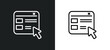 selector icon isolated in white and black colors. selector outline vector icon from technology collection for web, mobile apps and ui.