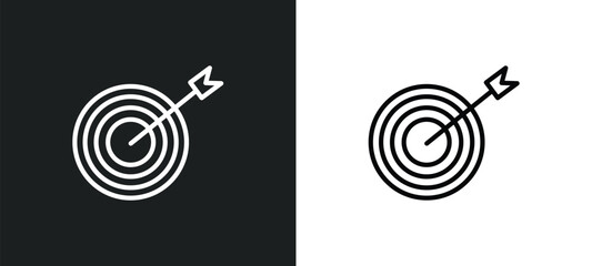 Wall Mural - mission icon isolated in white and black colors. mission outline vector icon from startup stategy and collection for web, mobile apps and ui.