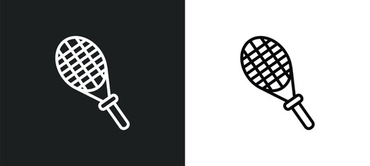 Wall Mural - squash icon isolated in white and black colors. squash outline vector icon from sports collection fo