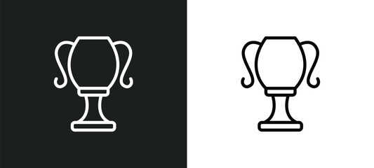 Wall Mural - classroom cup icon isolated in white and black colors. classroom cup outline vector icon from signs collection for web, mobile apps and ui.