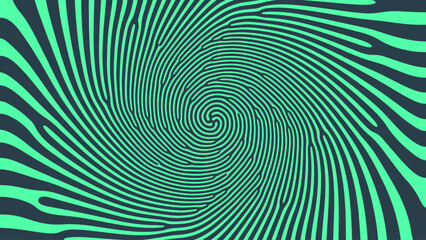 mesmerizing spiral psychedelic art vector hypnotic pattern turquoise abstract background. vortex rad