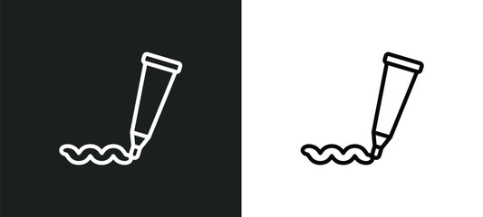 Wall Mural - paint tube icon isolated in white and black colors. paint tube outline vector icon from sew collection for web, mobile apps and ui.