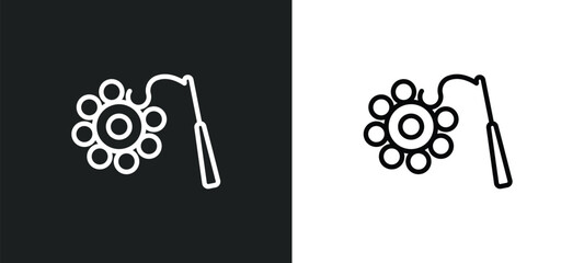 Wall Mural - crochet icon isolated in white and black colors. crochet outline vector icon from sew collection for
