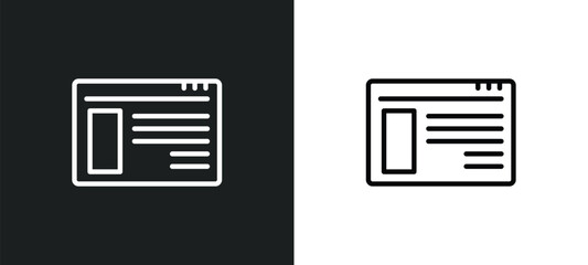 ux de icon isolated in white and black colors. ux de outline vector icon from programming collection for web, mobile apps and ui.