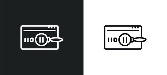 Wall Mural - code review icon isolated in white and black colors. code review outline vector icon from programmin