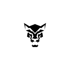 Sticker - wolf head vector illustration for icon,symbol or logo. wolf template logo