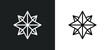 © Farahim - wind rose icon isolated in white and black colors. wind rose outline vector icon from nautical collection for web, mobile apps and ui.