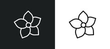Hydrangea Icon Isolated In White And Black Colors. Hydrangea Outline Vector Icon From Nature Collection For Web, Mobile Apps And Ui.