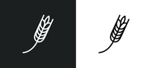 Wheat Icon Isolated In White And Black Colors. Wheat Outline Vector Icon From Kitchen Collection For Web, Mobile Apps And Ui.
