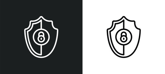 Wall Mural - gdpr shield icon isolated in white and black colors. gdpr shield outline vector icon from internet s