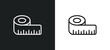 © Farahim - measure tape icon isolated in white and black colors. measure tape outline vector icon from health and medical collection for web, mobile apps and ui.