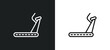 © Farahim - running hine icon isolated in white and black colors. running hine outline vector icon from gym and fitness collection for web, mobile apps and ui.