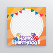happy birthday photo frame design