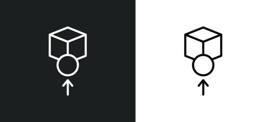 Wall Mural - front icon isolated in white and black colors. front outline vector icon from geometry collection fo