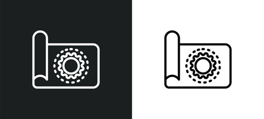 Wall Mural - prototyping icon isolated in white and black colors. prototyping outline vector icon from general co