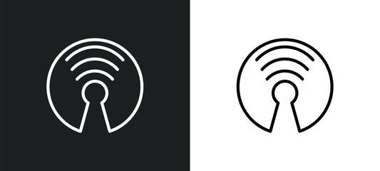 Wall Mural - open source icon isolated in white and black colors. open source outline vector icon from general co