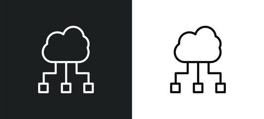 Wall Mural - computing technology icon isolated in white and black colors. computing technology outline vector ic