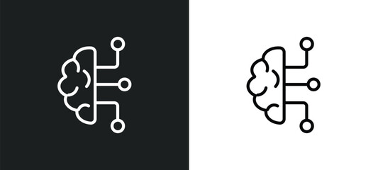 Wall Mural - business intelligence icon isolated in white and black colors. business intelligence outline vector 