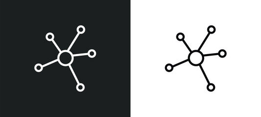 Wall Mural - advertising networks icon isolated in white and black colors. advertising networks outline vector ic
